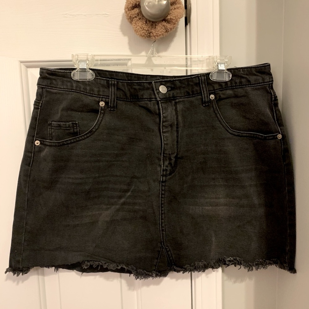 Wild Fable High Waist Black Jean Skirt